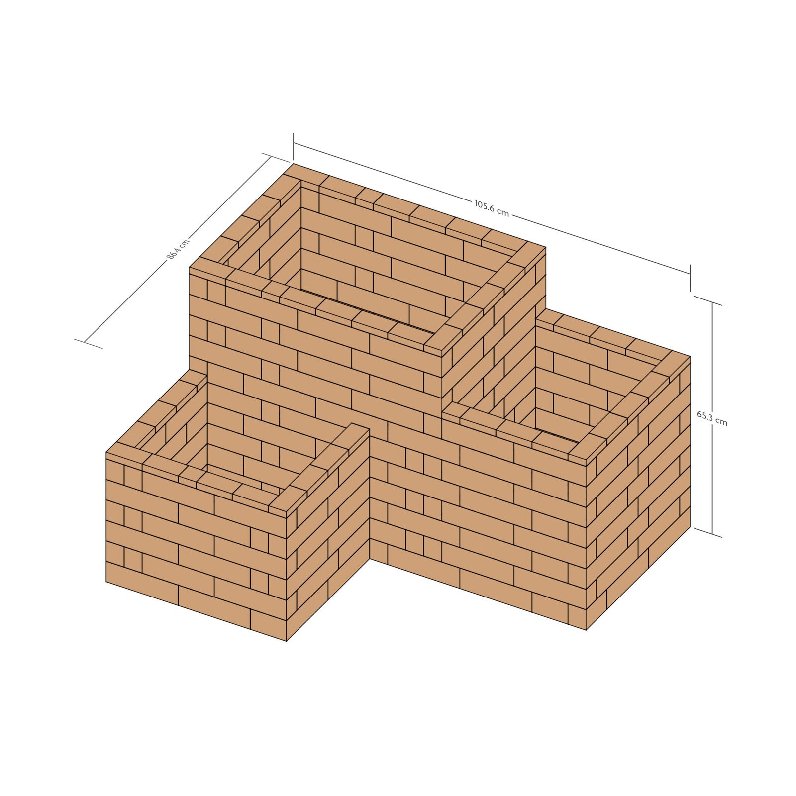 3 Etagen Hochbeet Ecke – Bild 5